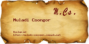 Muladi Csongor névjegykártya