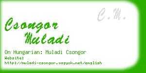 csongor muladi business card